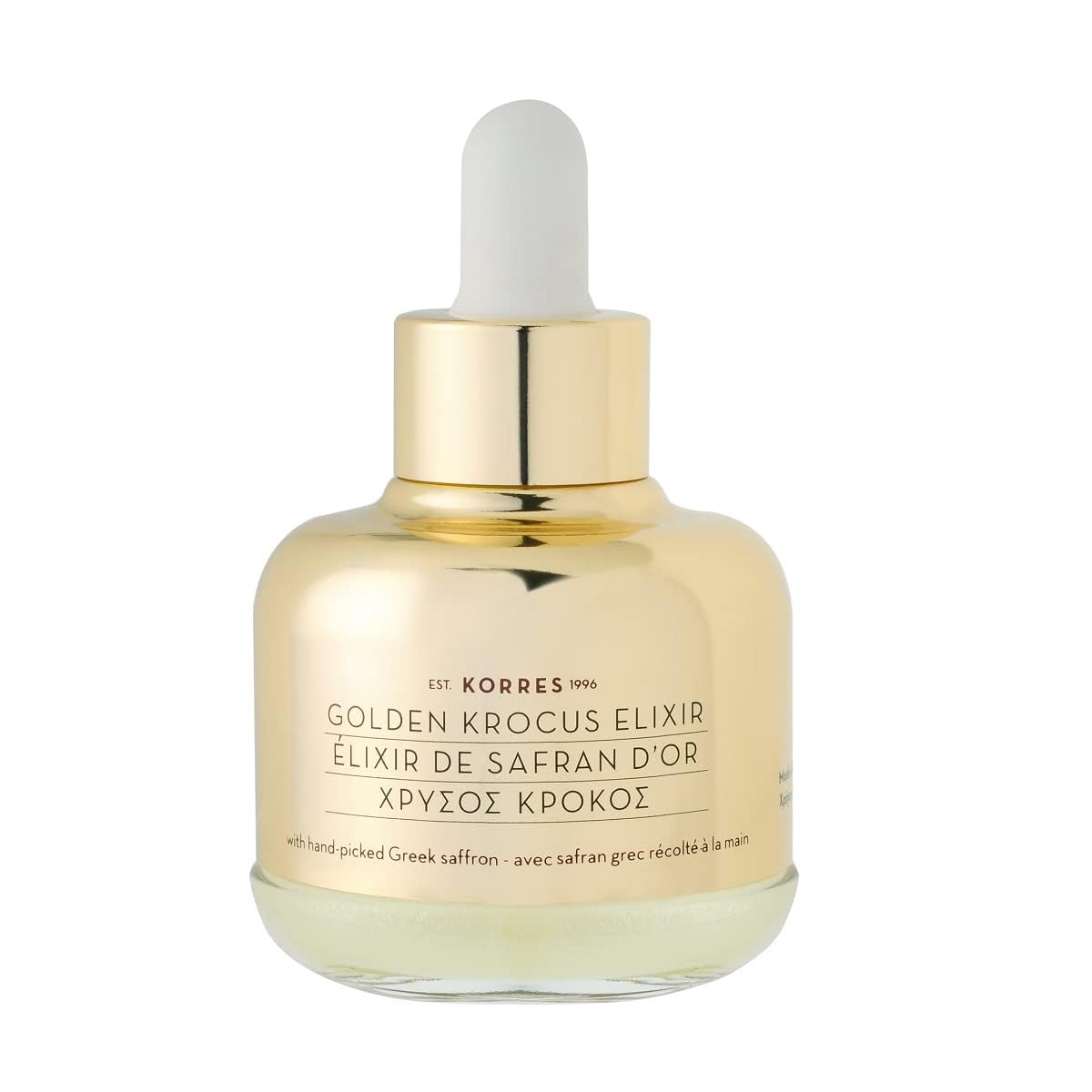 KORRES Golden Krocus Anti-Aging Face Serum with Greek Saffron, Lightweight Skincare Treatment for Radiance, Hydration & Firmness, Fine Line & Wrinkle Serum For Women & Men, Clean Beauty, 1 Fl Oz