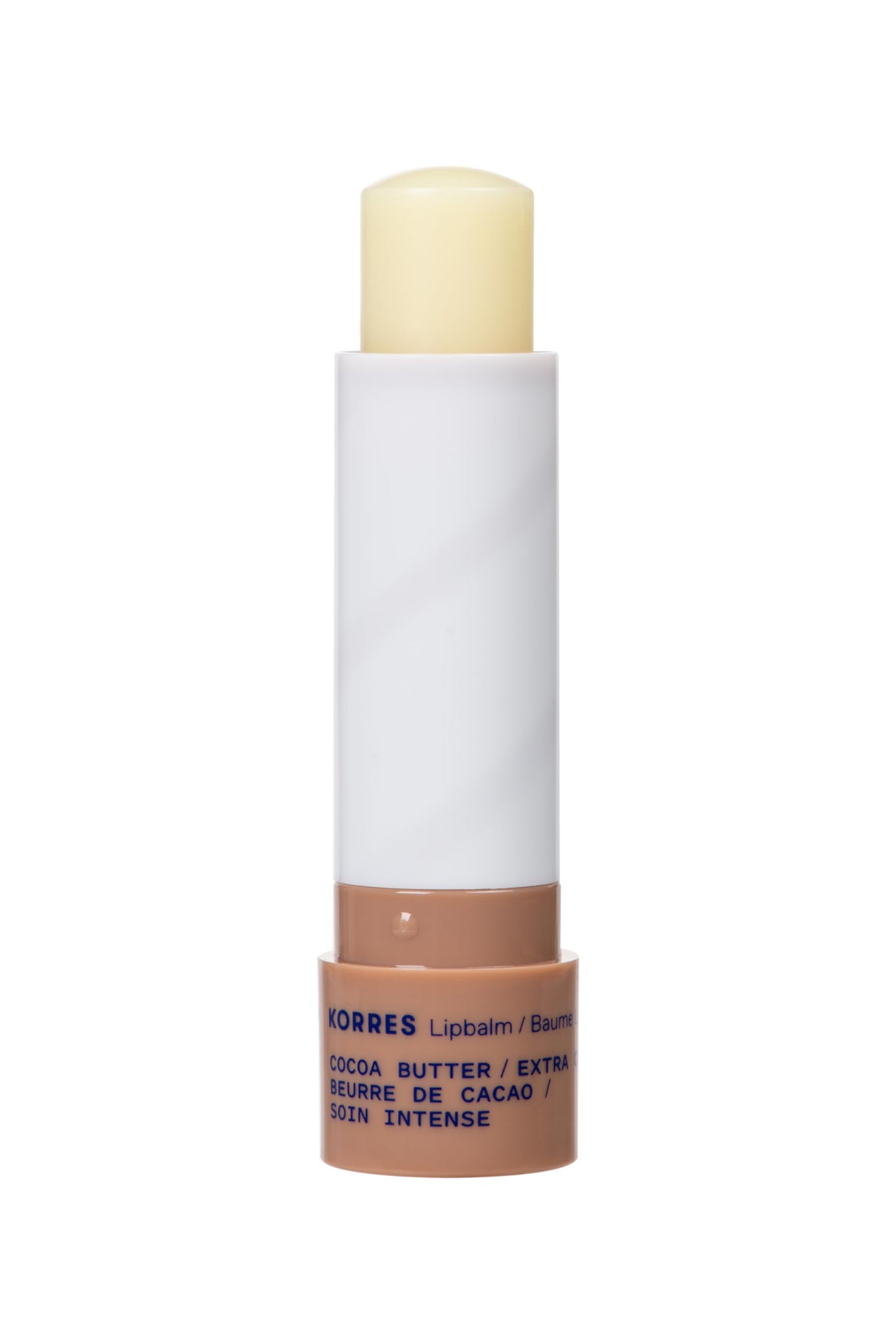 KORRES Lip Butter Stick Cocoa Butter Hydrating Lip Balm with Greek Hypericum Balsam Oil, Moisturizing & Subtle Tint for Soft Lips, Lip Care for Women & Men, 0.17 oz