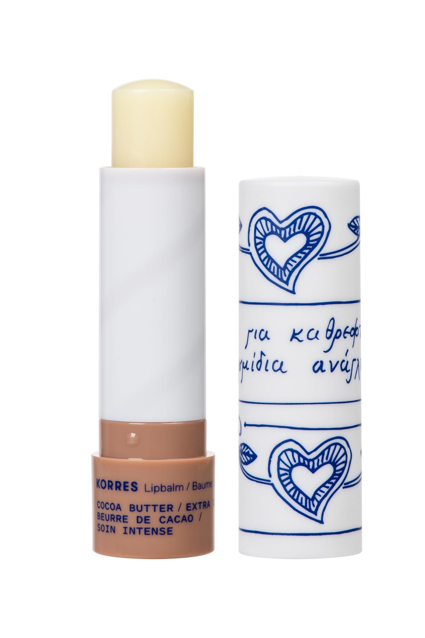 KORRES Lip Butter Stick Cocoa Butter Hydrating Lip Balm with Greek Hypericum Balsam Oil, Moisturizing & Subtle Tint for Soft Lips, Lip Care for Women & Men, 0.17 oz