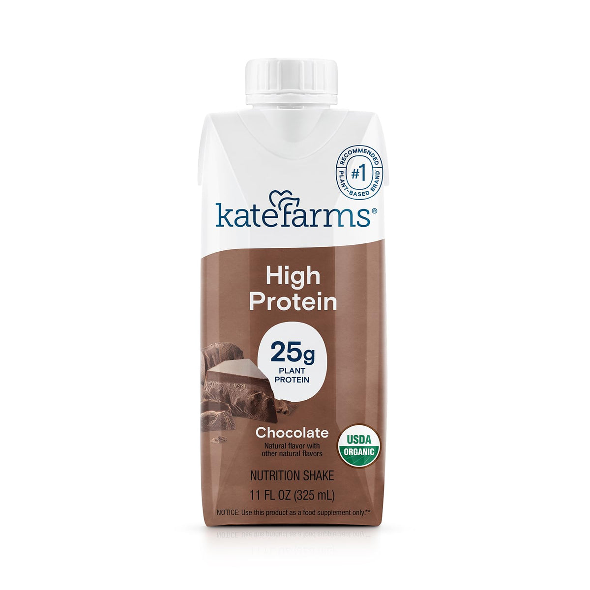 KATE FARMS Organic High Protein Vanilla Shake, 25g Protein, 12 Pack