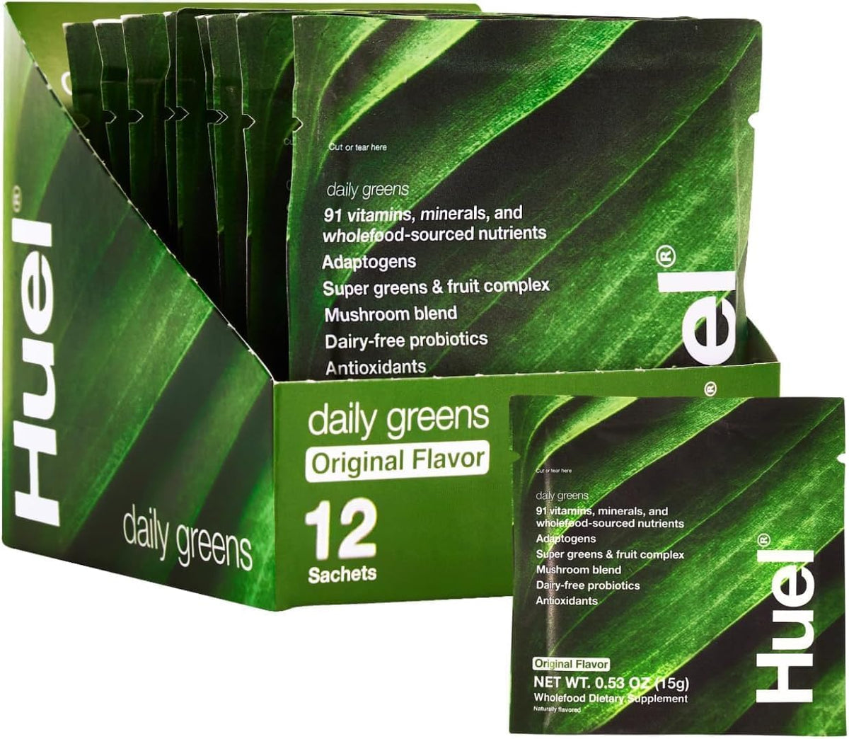 Huel Daily Greens | Superfood Greens Powder | Adaptogens & Probiotics