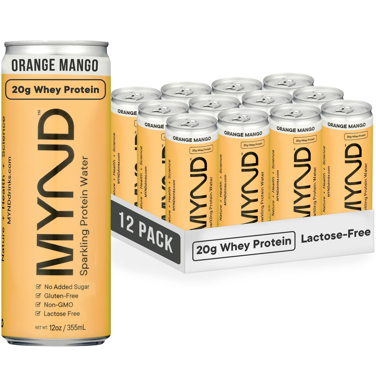 MYND Sparkling Protein Water, Variety Pack, 12 Pack