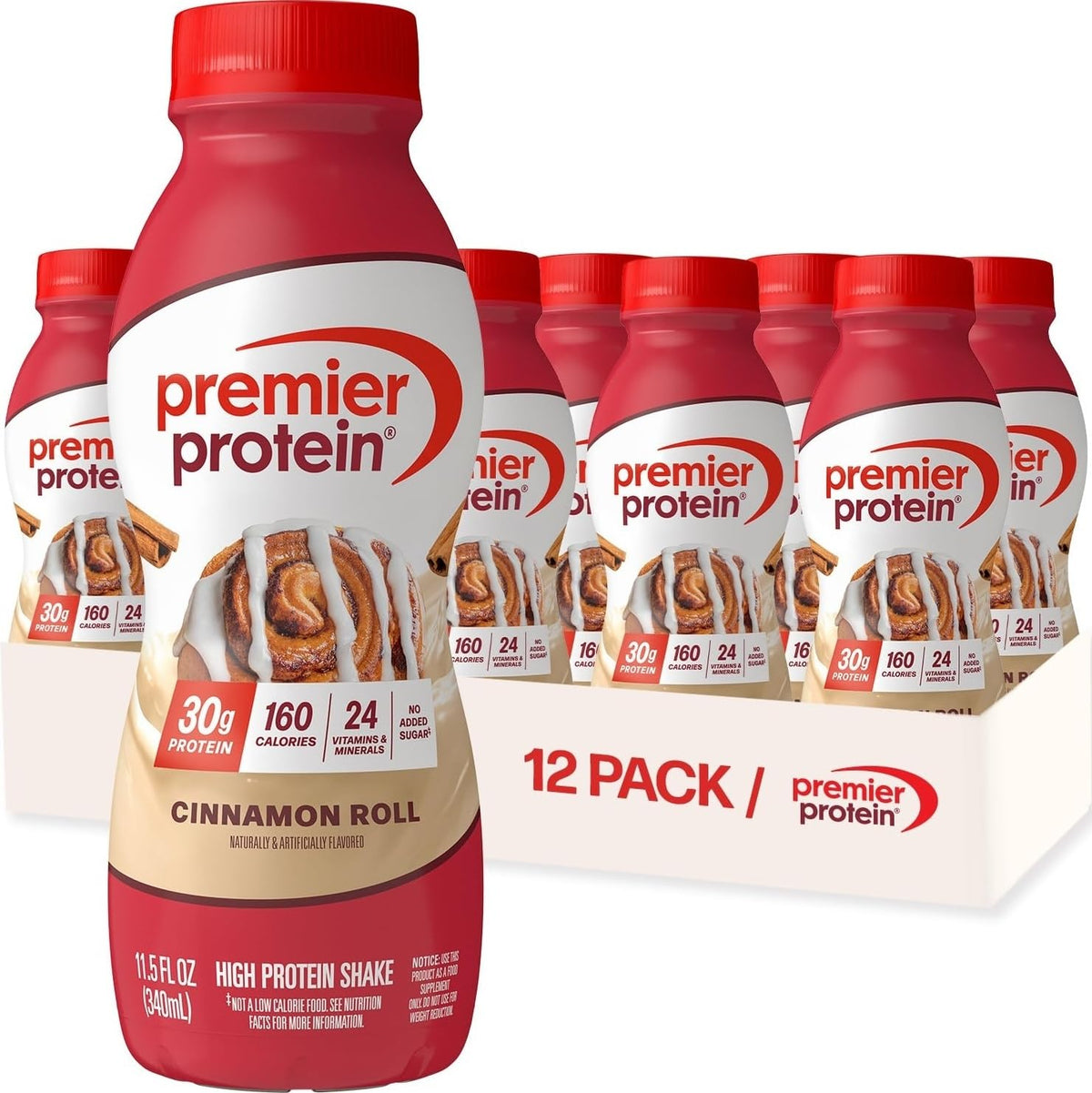 Premier Protein 30g High Protein Shake, Bananas & Cream, 12 Pack