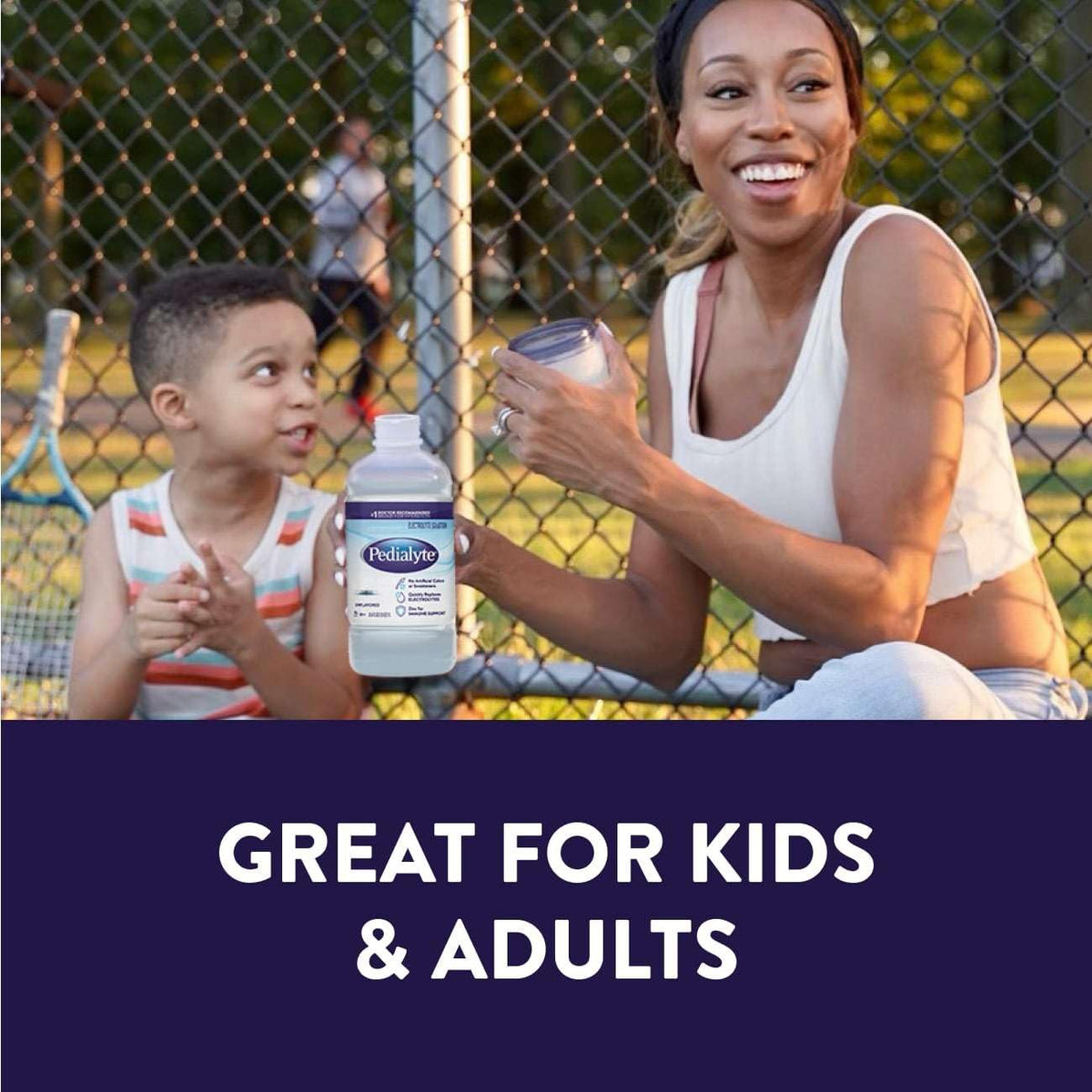 Pedialyte Electrolyte Drink , Hydration Drinks for Kids & Adults, Unflavored, 1 Liter, Pack of 8
