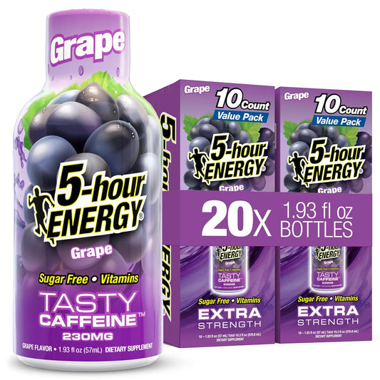 5-hour ENERGY GRAPE Flavor, 20 Count, Extra Strength Energy Shot
