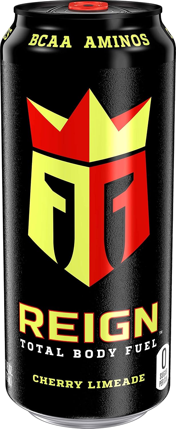 Reign Total Body Fuel,Cherry Limeade,Fitness & Performance Drink,16 Fl Oz,(Pack of 24)