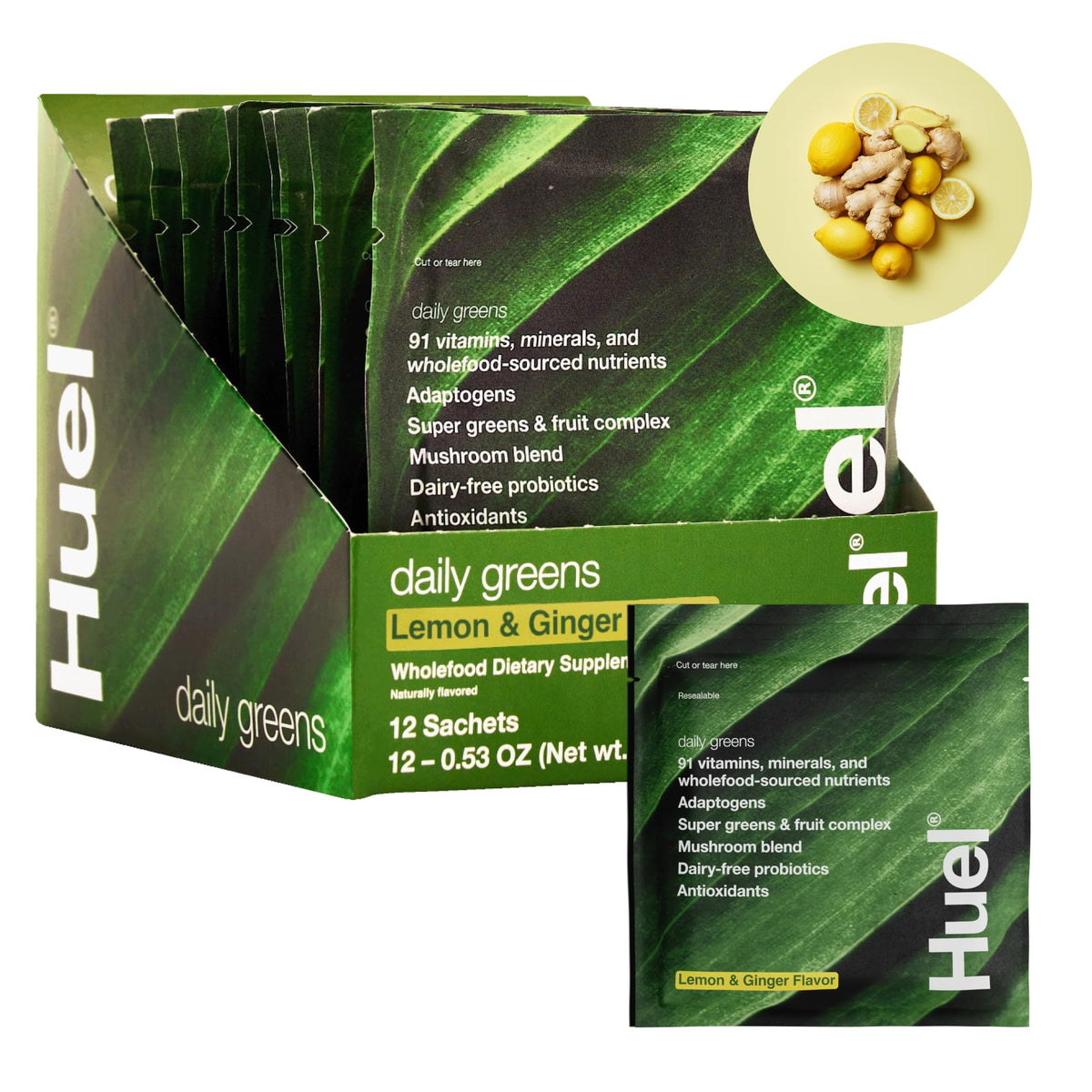 Huel Daily Greens | Superfood Greens Powder | Adaptogens & Probiotics