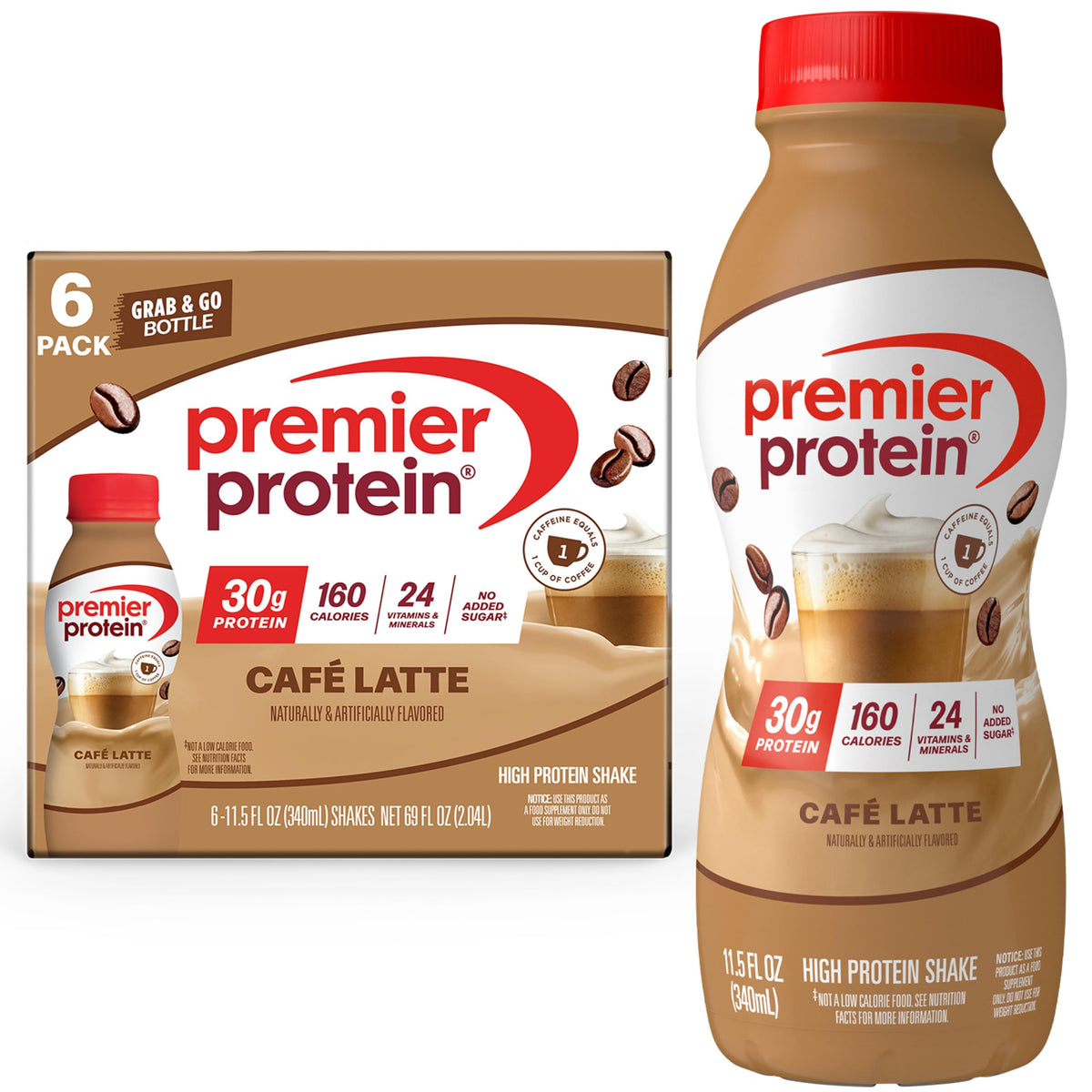 Premier Protein 30g High Protein Shake, Bananas & Cream, 12 Pack