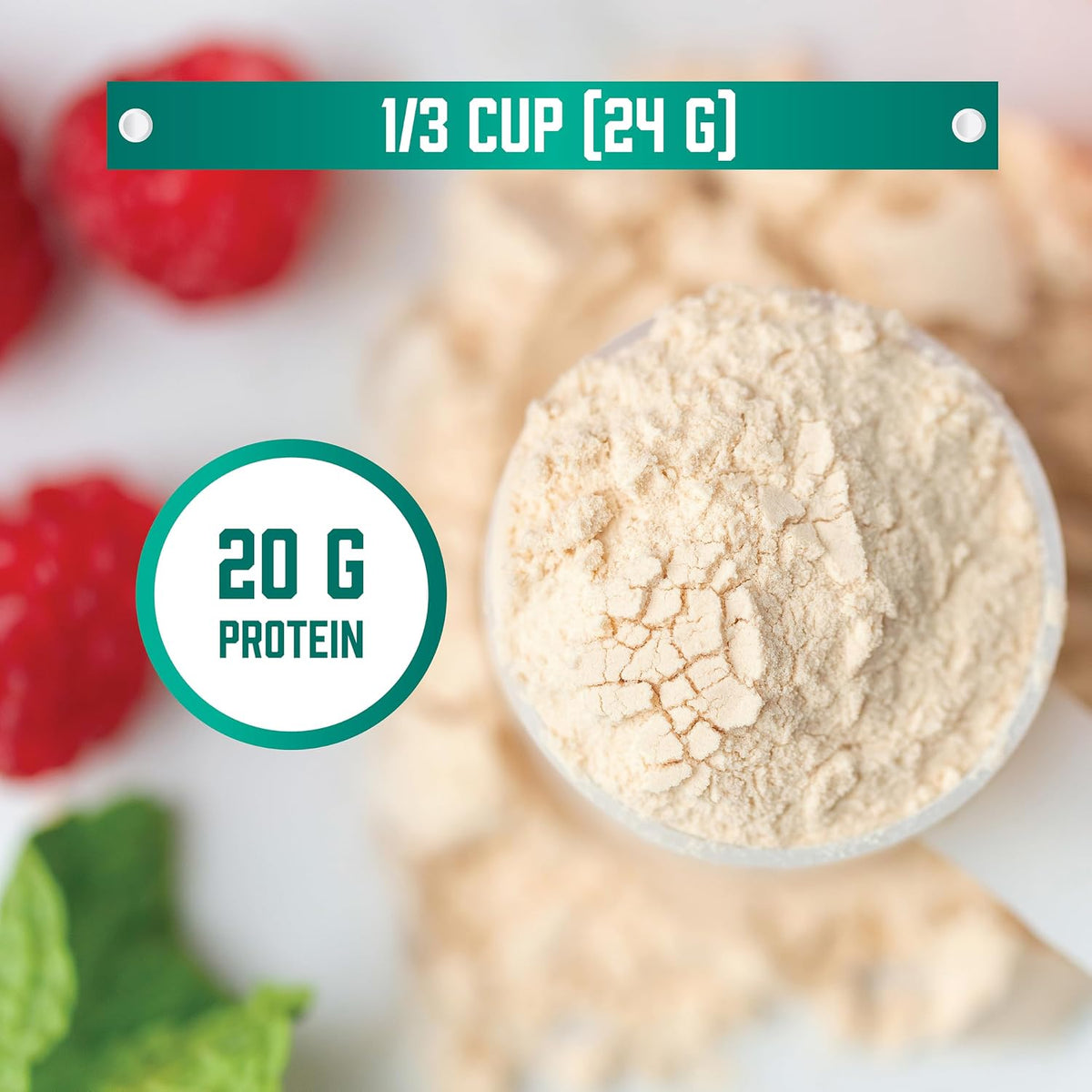 NOW Sports, Soy Protein Isolate 20g, Unflavored Powder, 2 lbs