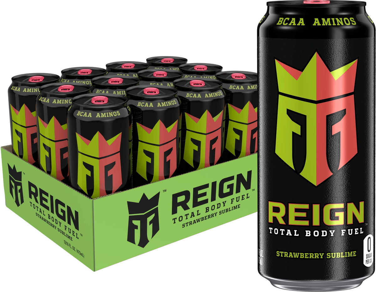 Reign Total Body Fuel,Cherry Limeade,Fitness & Performance Drink,16 Fl Oz,(Pack of 24)